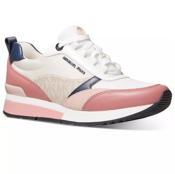 Michael Kors Allie Stride Trainer Lace Up Sneakers - Picture 6 of 14